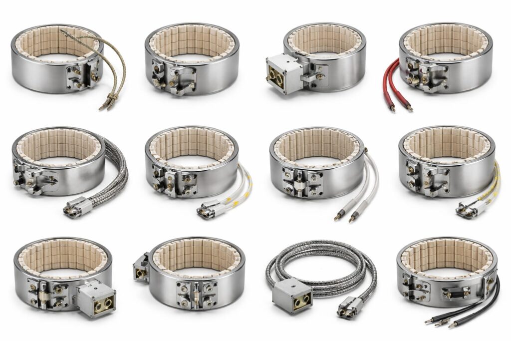 Ceramic band heaters are essential components for heating cylindrical machine surfaces such as barrels, nozzles, pipes, and extruders. We design our heaters to ensure uniform heat distribution, reduced heat loss, and optimal thermal transfer.